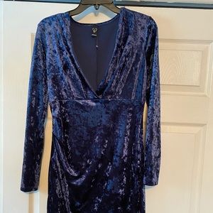 Women’s knee length velvet dress